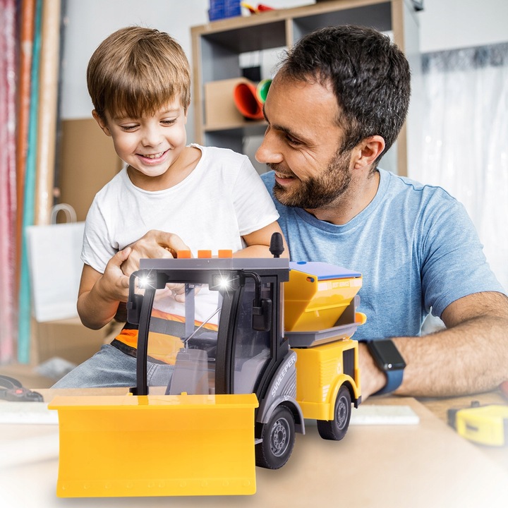 AUTO POJAZD ODŚNIEŻARKA DO ŚNIEGU SPYCHACZ ULICZNY LED DŹWIĘK NA BATERIE