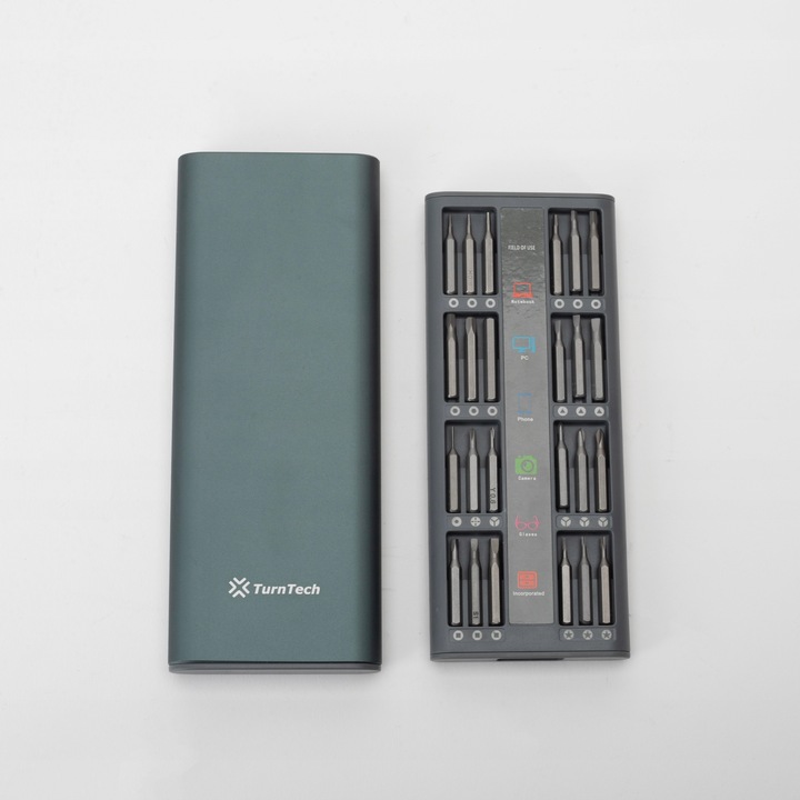 Śrubokręt precyzyjny TurnTech z zestawem końcówek 48 in 1 ALU