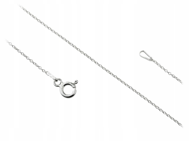 Długi Srebrny Cienki Damski Klasyczny Łańcuszek Ankier 1,2mm Gładki 100 cm