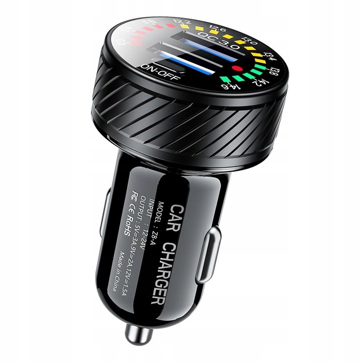 Ładowarka Samochodowa 2 x USB z szybkim ładowaniem 36W QC3.0 Sklep GSM W-WA