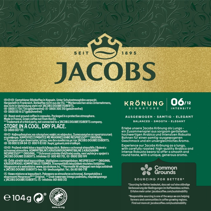 Jacobs kapsułki do NESPRESSO(r)* Kronung Crema 20