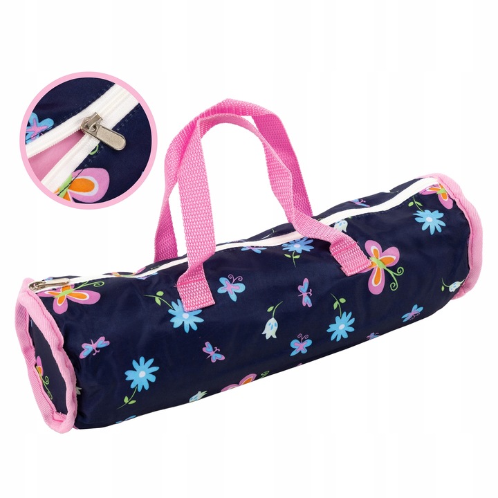 KINDERPLAY ŁÓŻECZKO DLA LALEK TURYSTYCZNE KOJEC AKCESORIA TORBA POŚCIEL