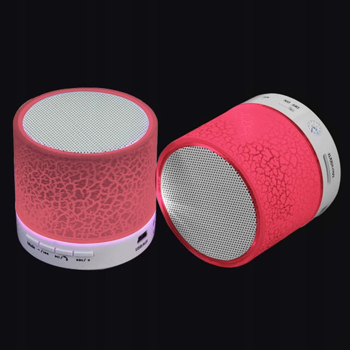 GŁOŚNIK BEZPRZEWODOWY PRZENOŚNY BLUETOOTH LED