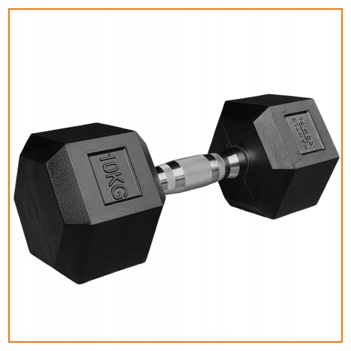 HANTLA HEX - HANTLE ŻELIWNE STALOWE GUMOWANE - 10 kg - PROFESJONALNE