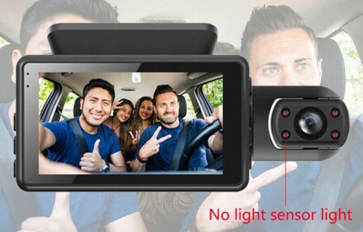 WIDEOREJESTRATOR KAMERA SAMOCHODOWA REJESTRATOR JAZDY HD DWA OBIEKTYWY