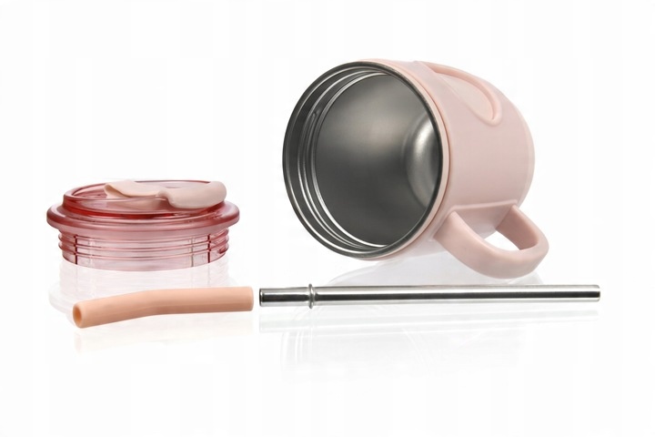 Kubek Termiczny ze Słomką Casno Booker 450 ml Różowy