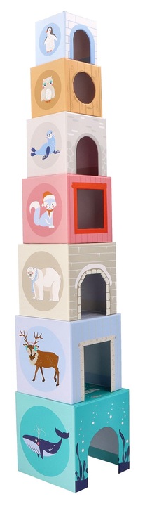 Piramida z kubeczków zwierzęta arktyczne