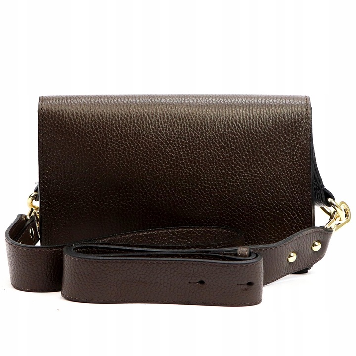 Torebka skórzana LUKA DOLLARO INSTAGRAMKA ciemny brąz