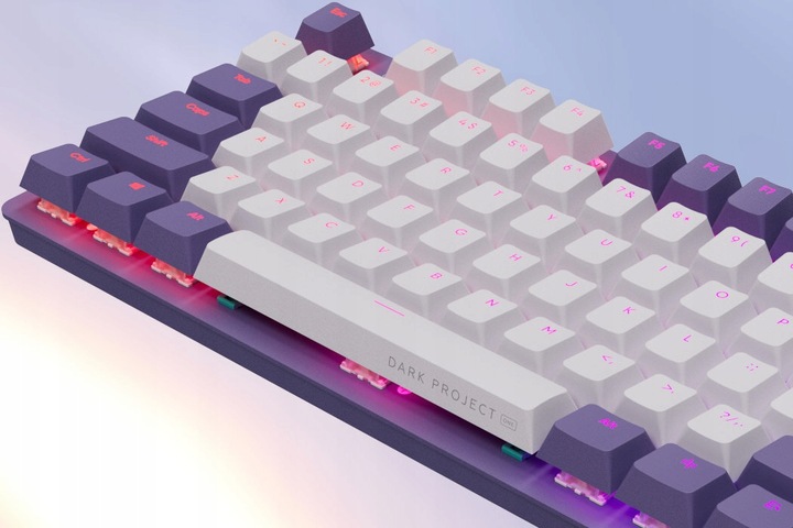 Klawiatura DARK PROJECT KD87A Fioletowo-biały