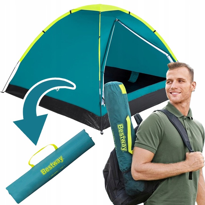 Namiot Turystyczny Kempingowy 2-3 Osobowy 210x210cm + Torba Bestway 68085
