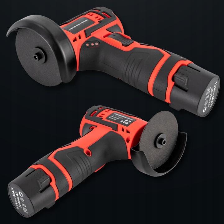 MINI SZLIFIERKA AKUMULATOROWA KĄTÓWKA 76MM 3 TARCZE WALIZKA PRZENOŚNA HILDA