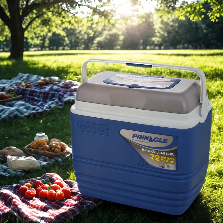 Lodówka Turystyczna na wkłady PINNACLE TPX7000 32L Granatowa, 4 wkłady 0,5L