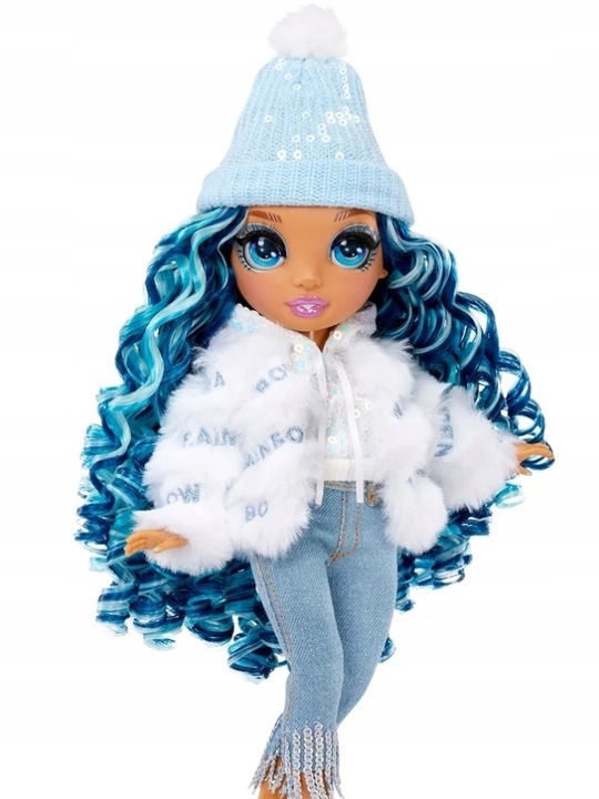 Lalka Mga Rainbow High Winter Break zimowa z deską Skyler Bradshow niebiesk