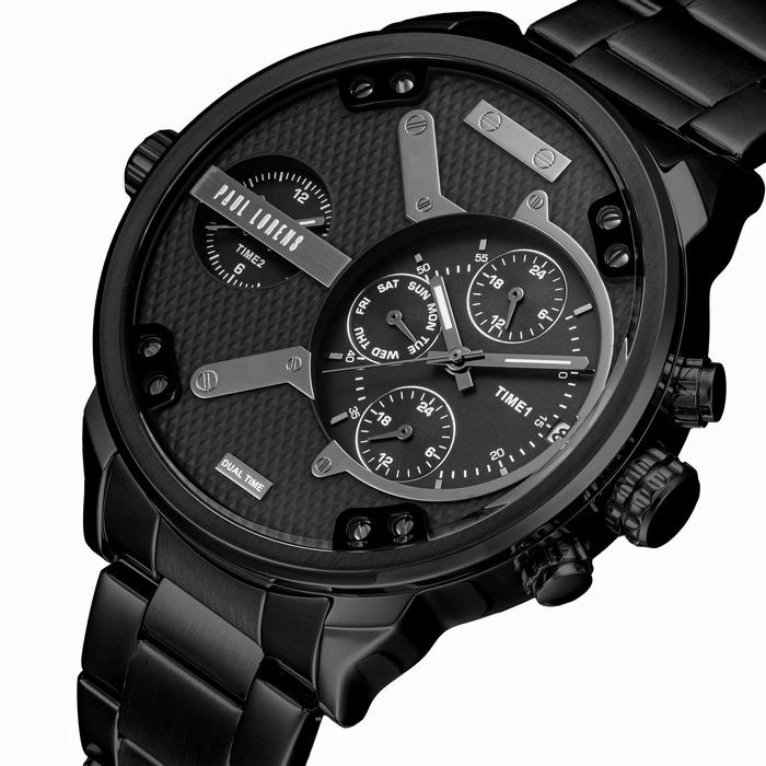 Zegarek męski Paul Lorens PL20021B-1A5 sportowy design + DATOWNIKI