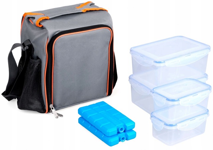 Torba termiczna lodówka Z POJEMNIKAMI LUNCHBOX termoizolacyjna TL09+Wkłady