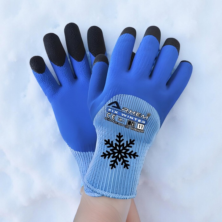 12 PAR Rękawice Robocze Ochronne BHP Ocieplane Zimowe Grube Arhem Winter 10