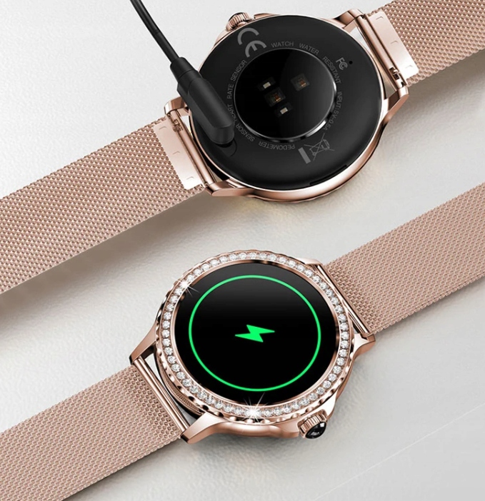 SMARTWATCH ELEGANCKI ZEGAREK DAMSKI POLSKIE MENU 2 paski