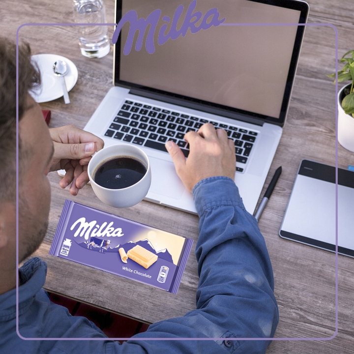 MILKA CZEKOLADA WHITE 4x100G