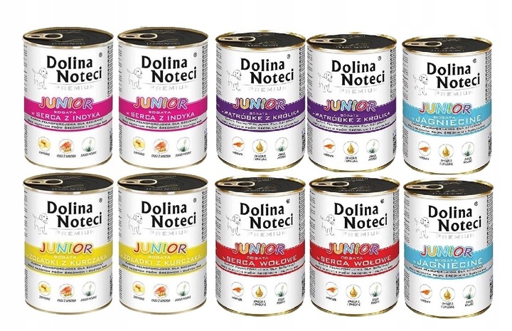Dolina Noteci JUNIOR Mix smaków dla psa 10x 400g
