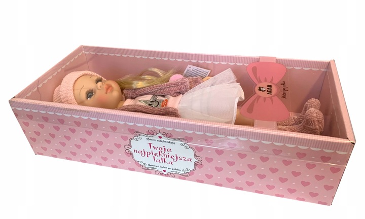 ŚLICZNA LALKA W PUDEŁKU BOBAS MÓWI ŚPIEWA+AKCESORIA