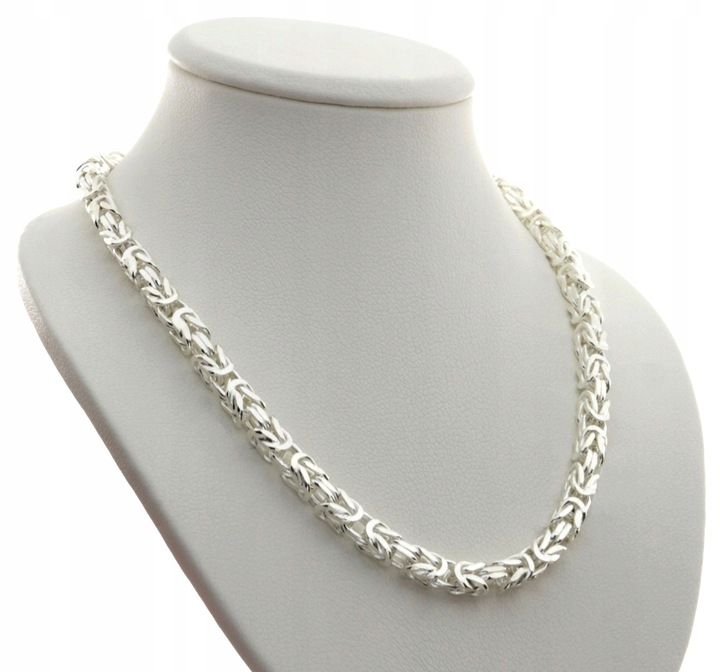 SREBRNY ŁAŃCUSZEK SPLOT KRÓLEWSKI-PRÓBA -925-50 CM