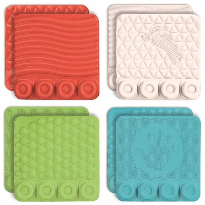 CLEMMY ŚCIEŻKA SENSORYCZNA Mięciutka mata + pachnące klocki, dla maluszka