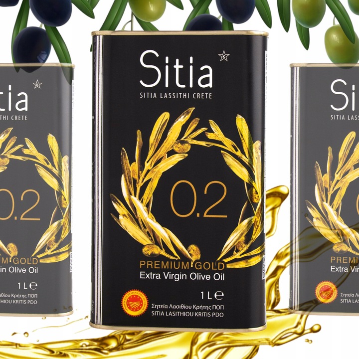 Grecka Oliwa z Oliwek Extra Virgin 1L Sitia Premium data produkcji 10/2024