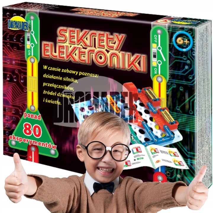 Sekrety elektroniki 80 eksperymentów zestaw 85958 Dromader