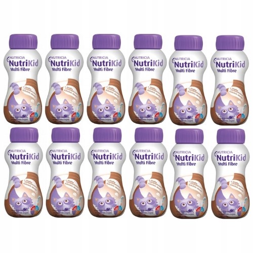 Nutrikid multi fibre czekoladowy ZESTAW 12x 200 ml