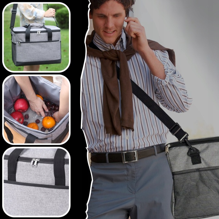 TORBA TERMICZNA TERMOIZOLACYJNA NA PLAŻĘ PODRÓŻNA LODÓWKA TURYSTYCZNA 20L