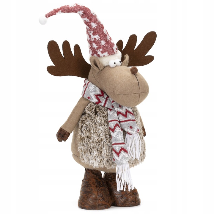 RENIFER ŚWIĄTECZNY STOJĄCY POD CHOINKĘ 73cm OZDOBA DEKORACJA ŚWIĄTECZNA