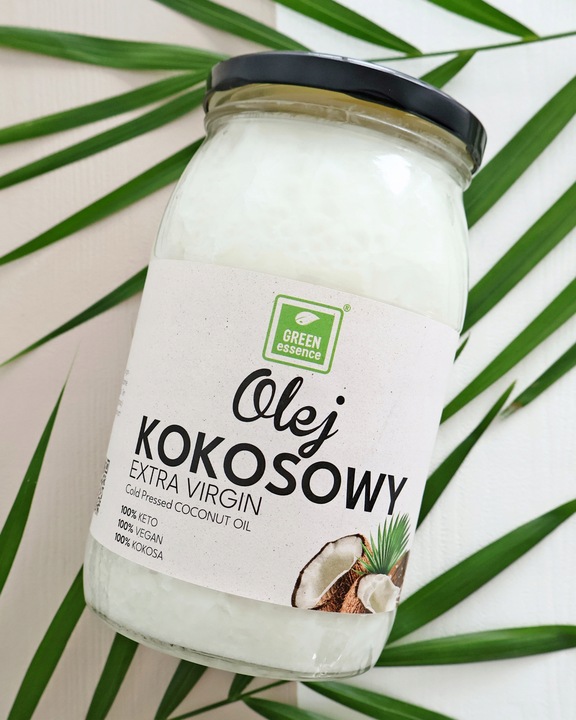 OLEJ KOKOSOWY nierafinowany extra virgin 900ml extra tłoczony na zimno