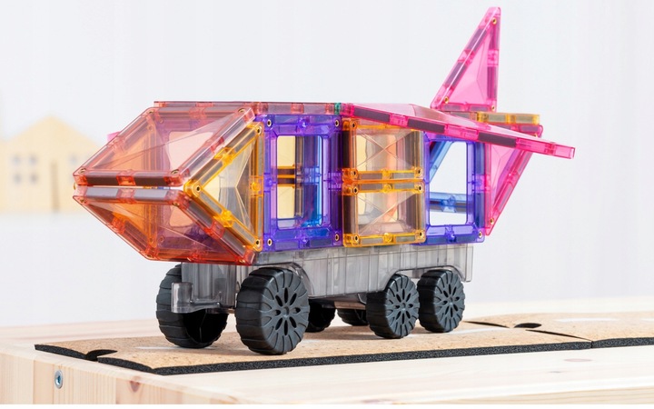 Connetix klocki magnetyczne pociąg Pastel Transport Pack 50 el.