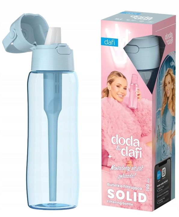 DAFI SOLID Butelka filtrująca wodę z wkładem filtr DODA Dove Blue 0,7 L