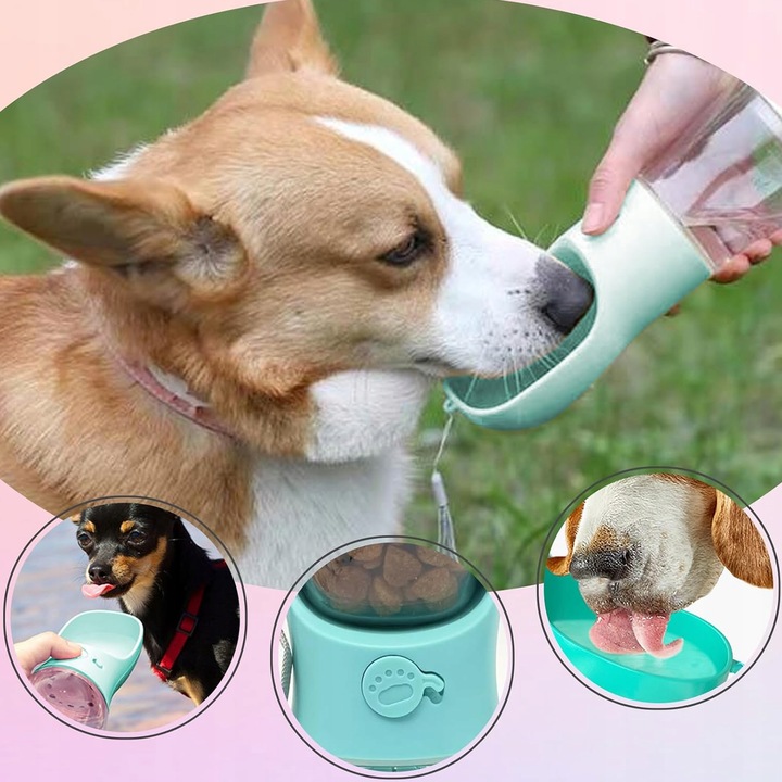 BUTELKA MISKA TURYSTYCZNA BIDON NA WODĘ POJEMNIK NA KARMĘ PRZENOŚNA POIDŁO