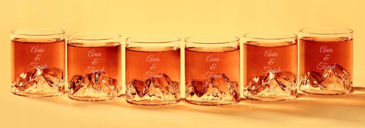 Zestaw szklanek do whisky 6szt. GRAWER upominek PREZENT DLA PARY MŁODEJ