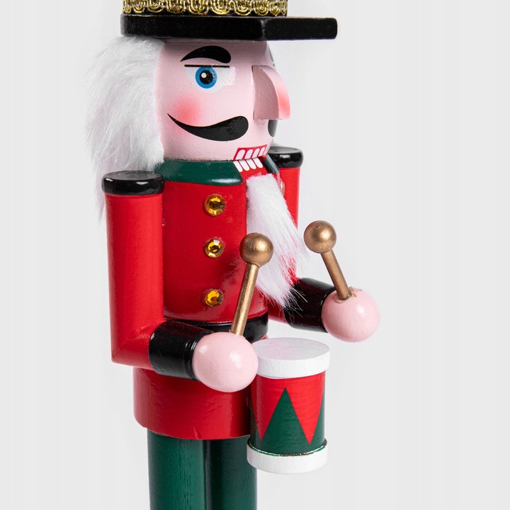 Figurka NUTCRACKER dziadek do orzechów z bębenkiem 31 cm HOMLA