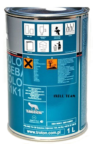 LAKIER BAZA DO AUT CZYSTO CZERWONA 1 L TROTON 734