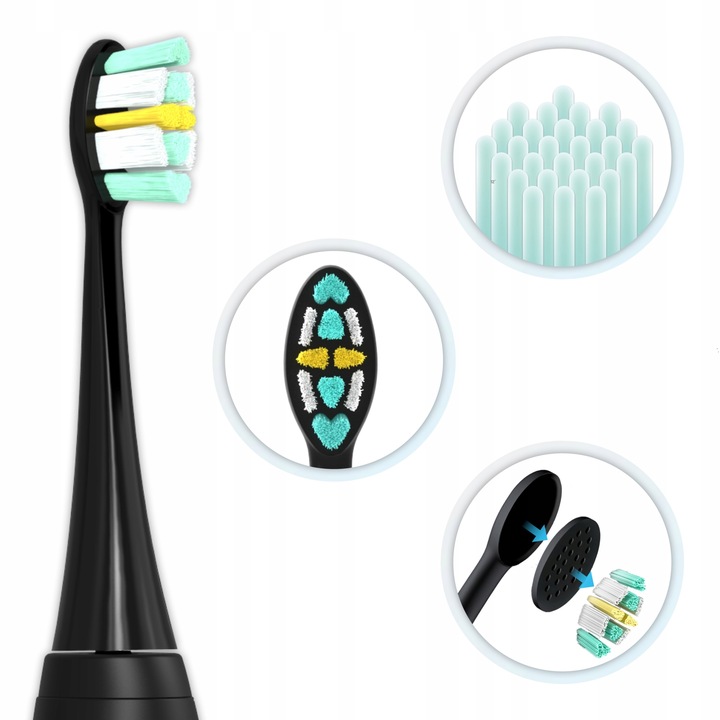 Szczoteczka soniczna elektryczna do zębów 3 tryby Krexus Timer IPX7