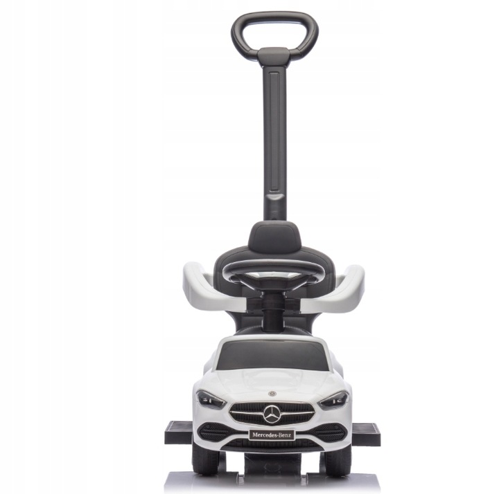 Mercedes C-Class Pojazd Z Rączką Dla Dzieci Jeźdźik Autko Pchacz Biały 12m+