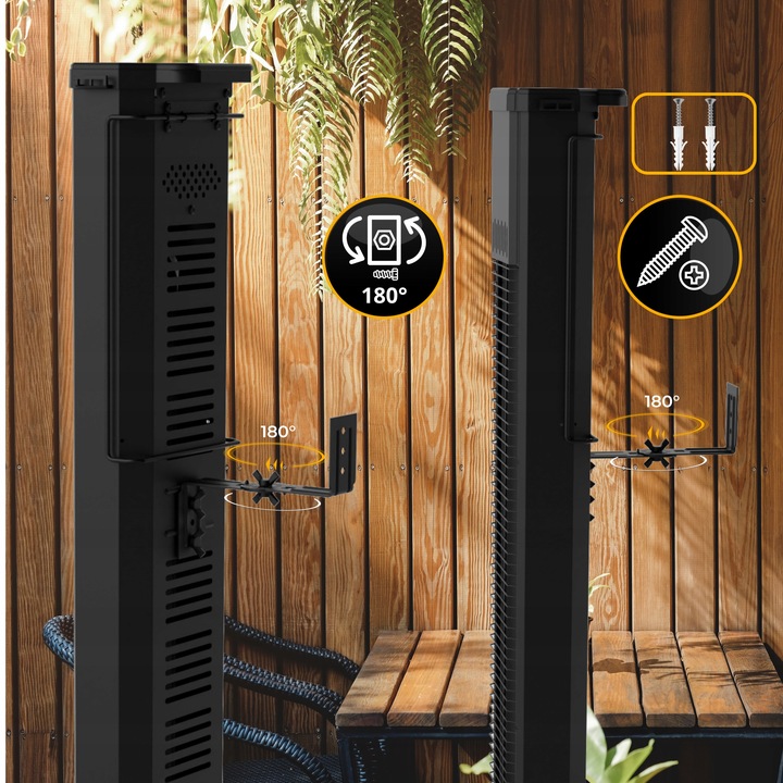 2w1 Promiennik podczerwieni ciepła tarasowy TOR 8 poziomów 2000W pilot