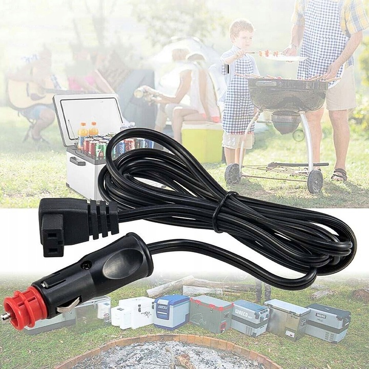 12V 24V KABEL PRZEWÓD DO LODÓWKI TURYSTYCZNEJ 2 METRY MIEDŹ MOCNY SOLIDNY