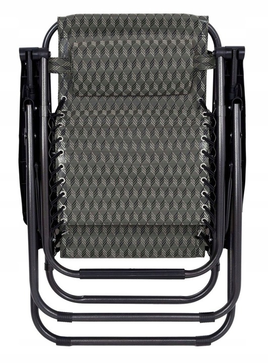 LEŻAK OGRODOWY ORION Zero Gravity brąz jodełka plażowy tarasowy składany