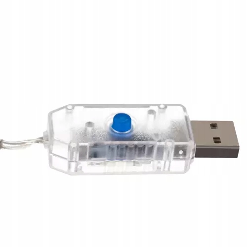 Kurtyna Świetlna 108LED Zewnętrzna Węwnętrzna USB Biały Zimny Lampki
