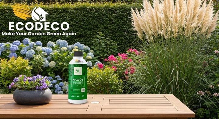 Naturalny nawóz organiczny 1 l użyźnia glebę wiosenny do trawy i krzewów