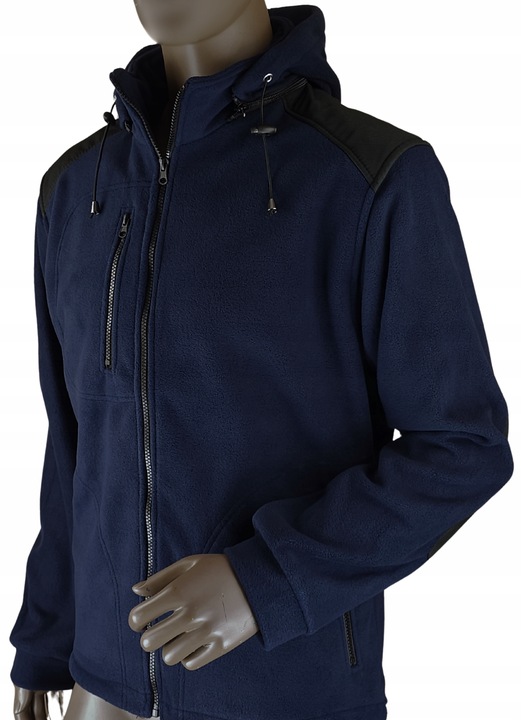 GRUBY POLAR ROBOCZY Bluza robocza POLAROWA z odpinanym KAPTUREM WZMOCNIONA