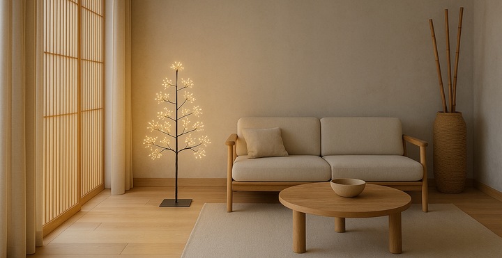 DRZEWKO ŚWIĄTECZNE CHOINKA LED 125cm DEKORACJA ŚWIĄTECZNA -LAMPKI CHOINKOWE