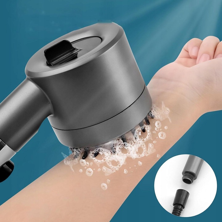 SŁUCHAWKA GŁOWICA PRYSZNICOWA OSZCZĘDNA Z FILTREM Z FUNKCJĄ MASAŻU 4 TRYBY