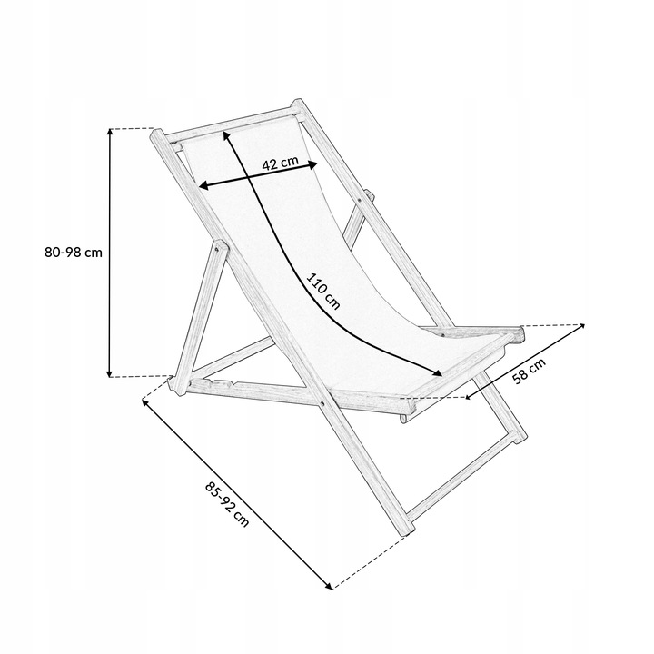 LEŻAK PLAŻOWY OGRODOWY KEMPINGOWY SKŁADANY DREWNIANY FEZ NIEBIESKI