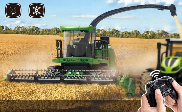 KOMBAJN ZBOŻOWY Z PILOTEM 2,4 GHZ I AKUMULATOREM IDEALNY HARVESTER TRAKTOR